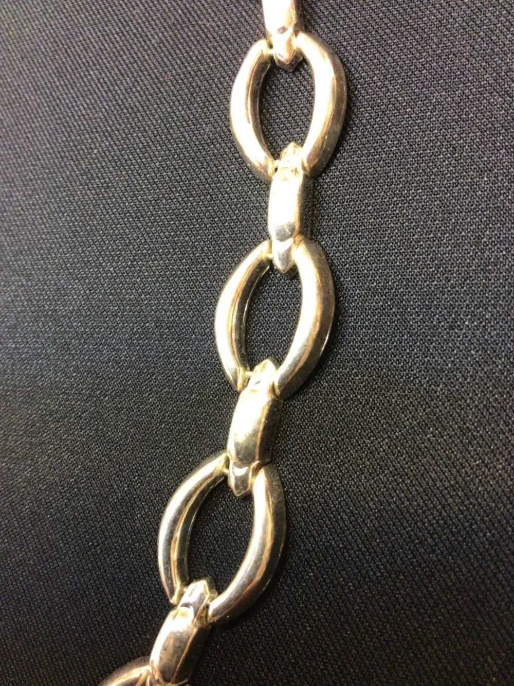 Stylish Sterling Silver Oval Link Bracelet 925 Italy